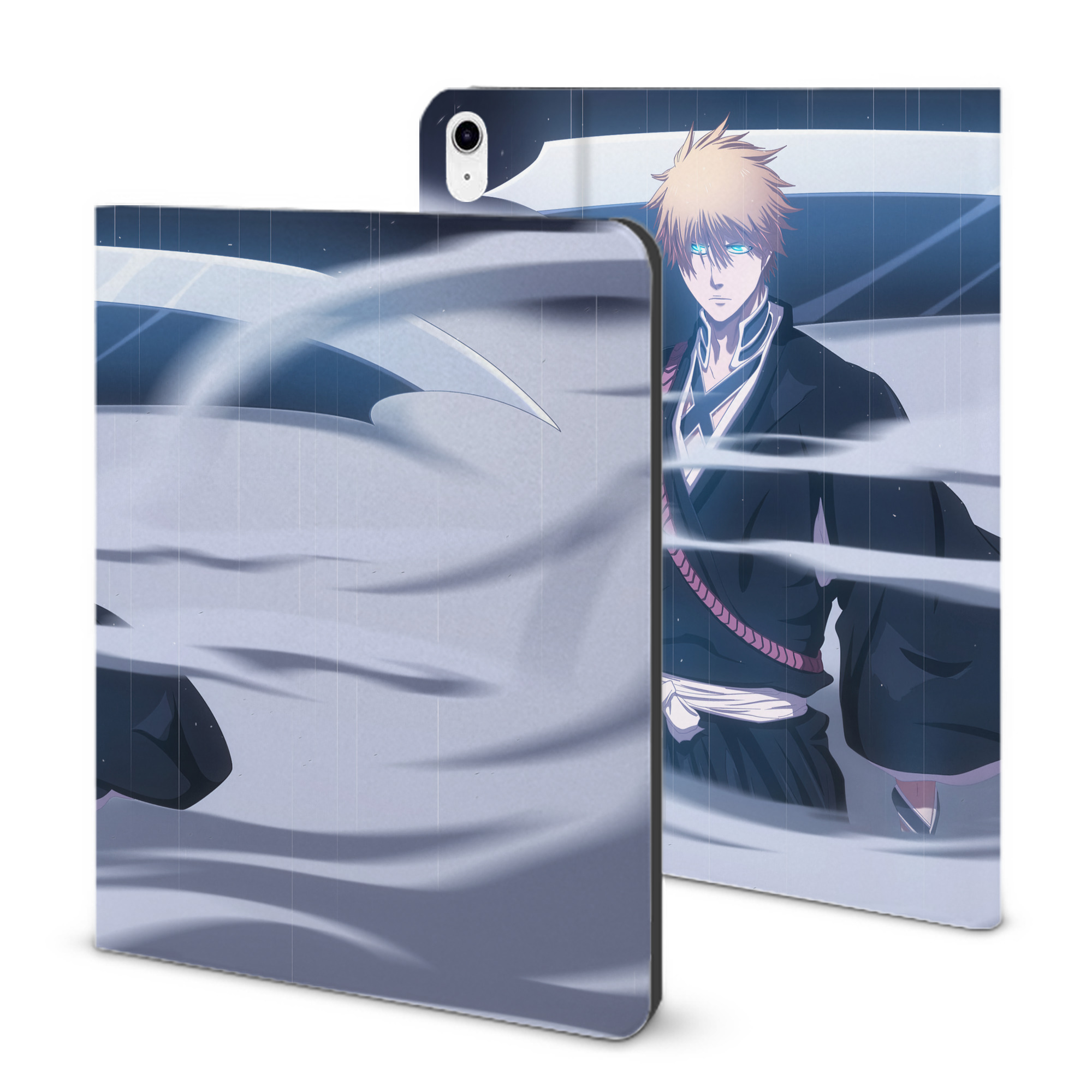 （画像用） ブリーチ BLEACH IPad ケース ブック型 PUレザー TPU 耐衝撃 軽量 薄型 ペン収納なし 全面保護 IPad 各モデル対応